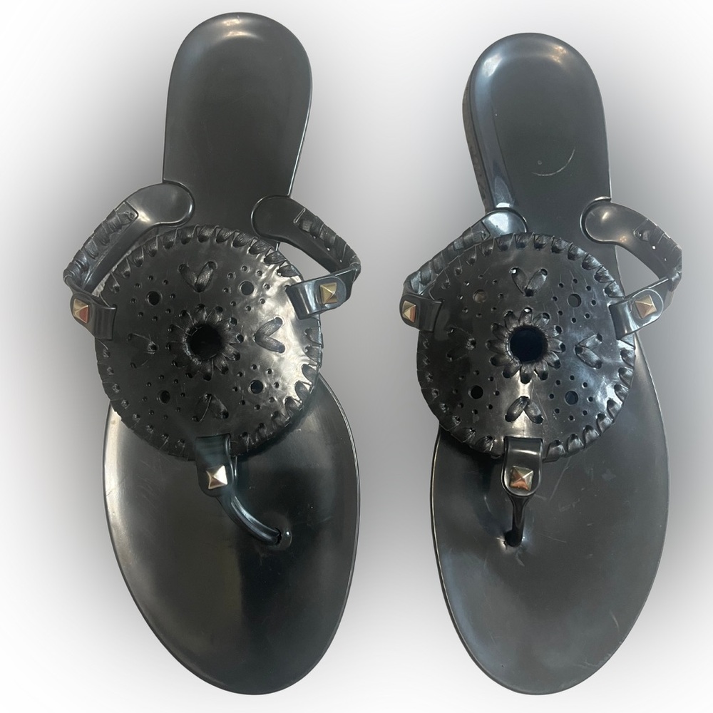 Jack Rogers Georgia Black Jelly Sandals